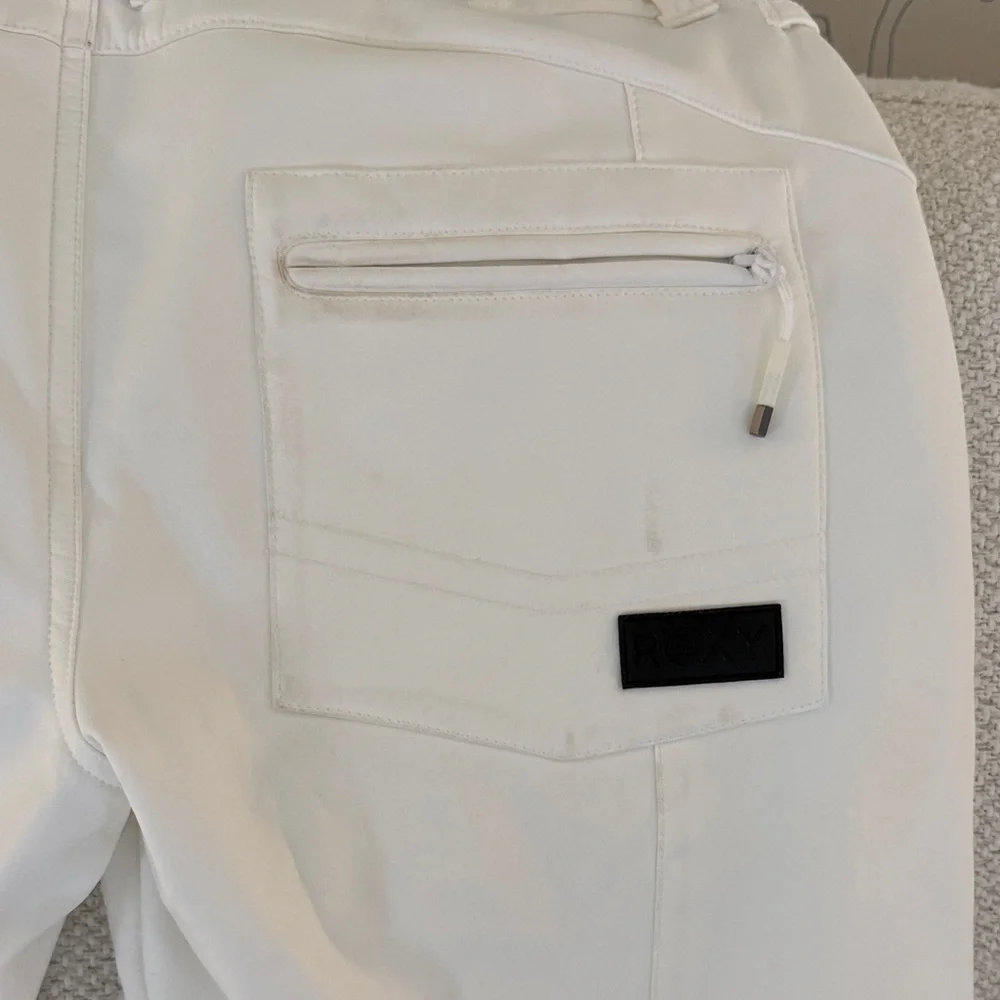 Roxy Ski Pants- White Flared - Picture 3 of 5
